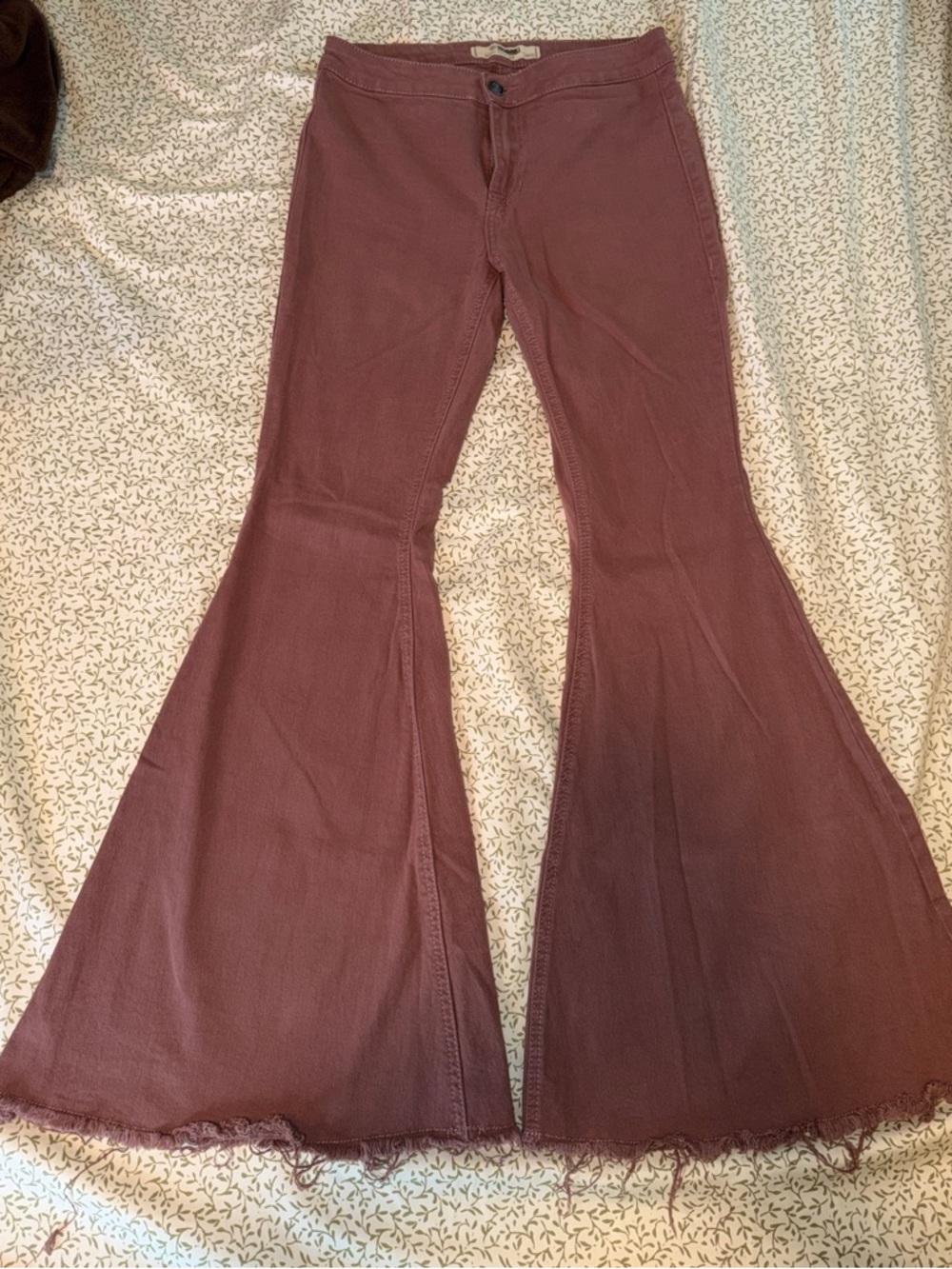 Rock&Roll Denim Pink/mauve Flared Bell Bottom Pants size 8